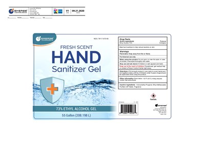 55 gallon - Emerge ETPPSGF55G Gallon Sanitizer Label 073 55